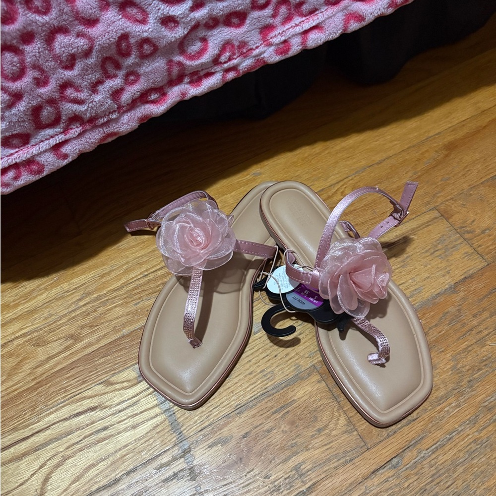 Elegant Pink Floral Women's Sandals